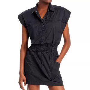 Pistola | Rosie Smocked Mini Dress Black-Size Small